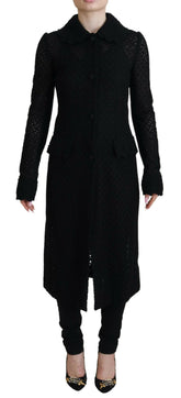 Dolce & Gabbana Black Button Down Long Blazer Cotton Jacket -   -  Dolce & Gabbana.